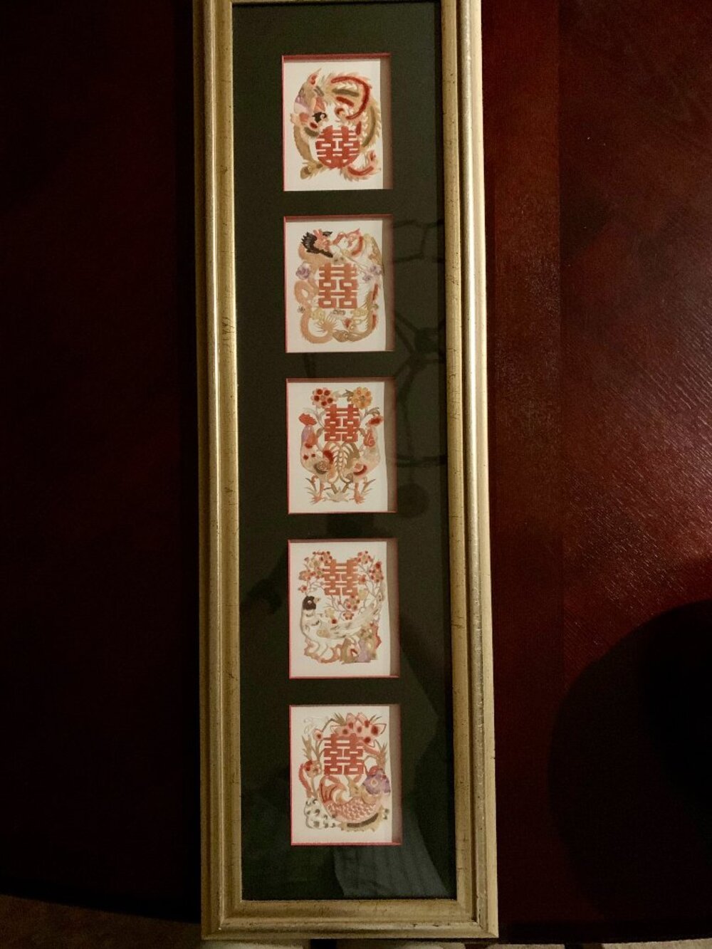Beautiful Framed Artwork of Chinese Hand Painted Panels with Animal Motifs